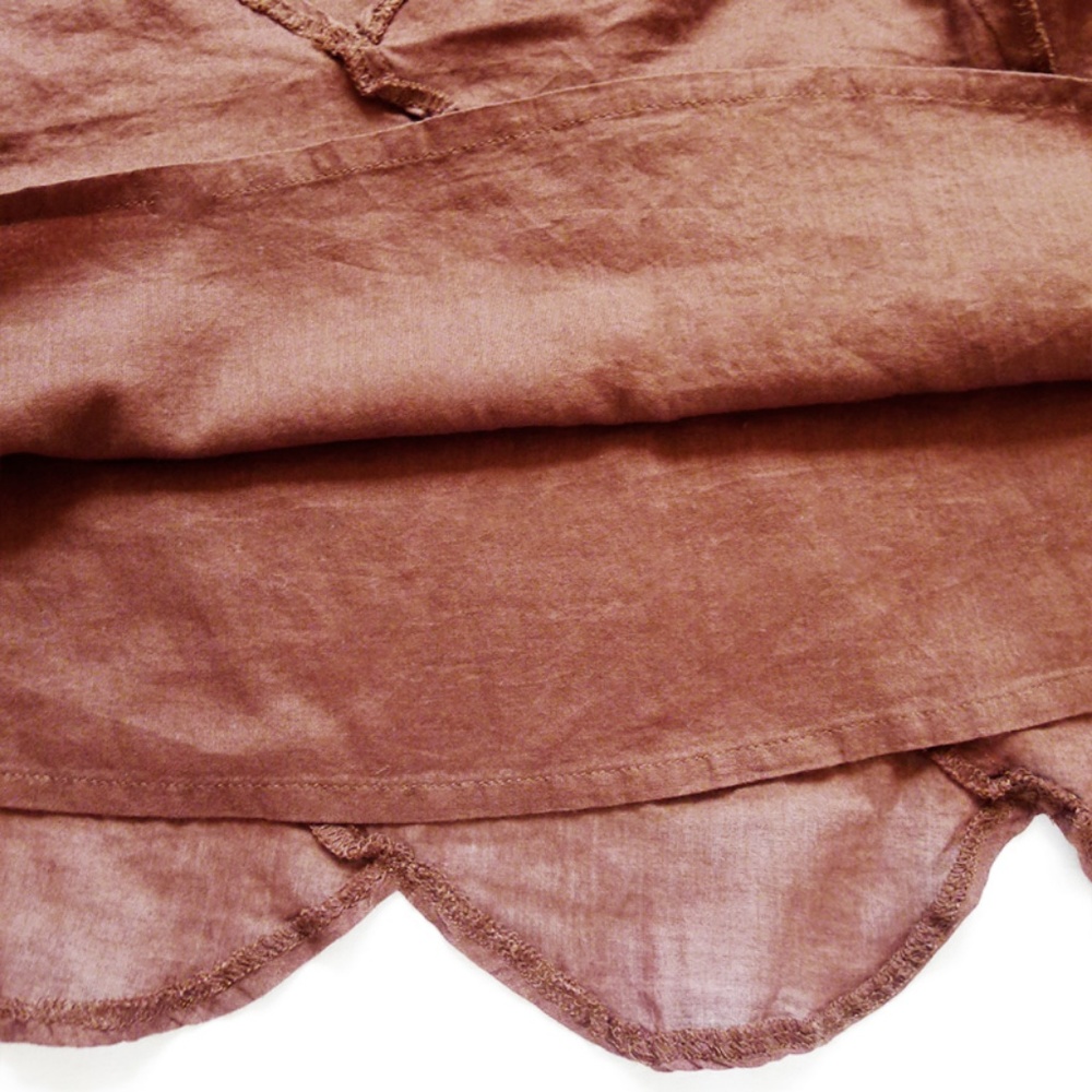 NEW WITH TAG AMERICAN EAGLE Tie Waist Scallop Hem A-Line Skirt 2 (30" x 25") - Picture 5 of 7